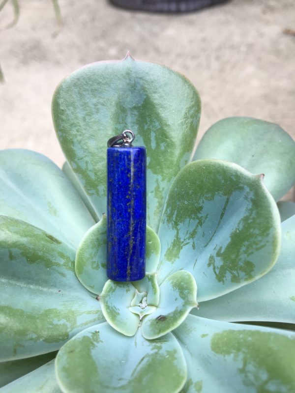 JEWELLERY, PENDANTS lapis lazuli tube 3cm