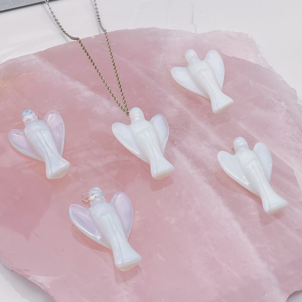 Opalite angel pendant