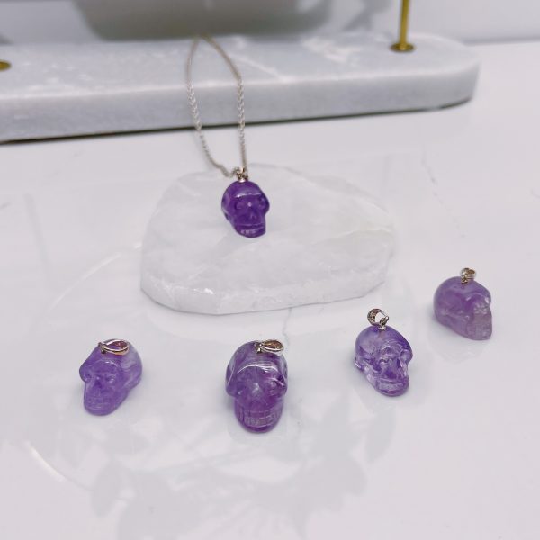 Amethyst Skull Pendant