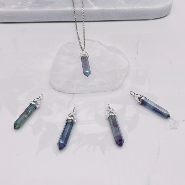 Aura fluorite pendant