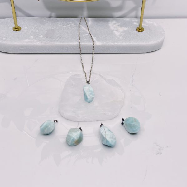 Hemimorphite drop pendant