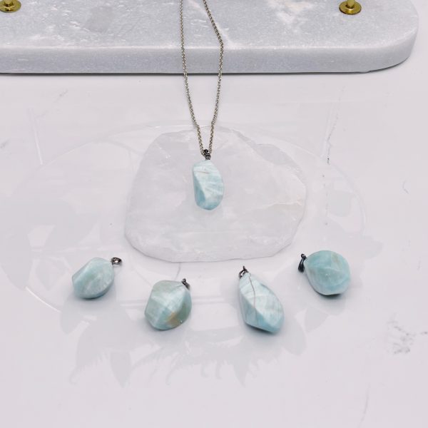 Hemimorphite drop pendant