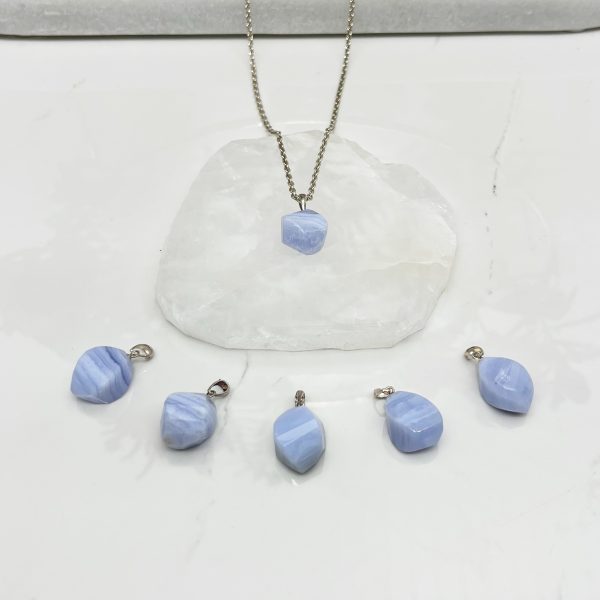 Blue Lace Agate drop pendant