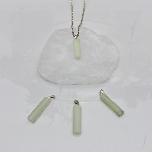 Jade tube pendant