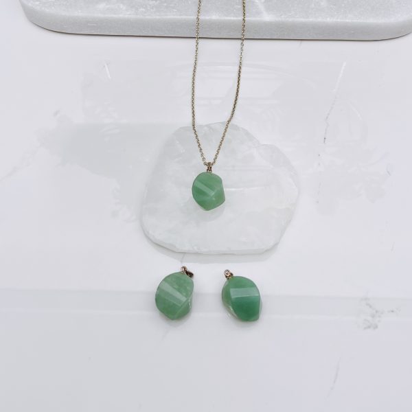 green aventurine drop pendant