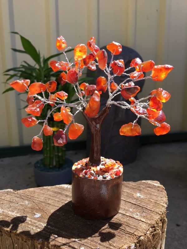 TREES carnelian 12cm 60 beads