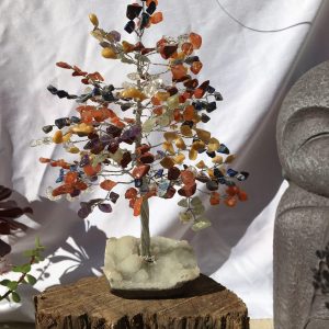 TREES chakra 7 colours on cluster base 22cm 300 beads (each)