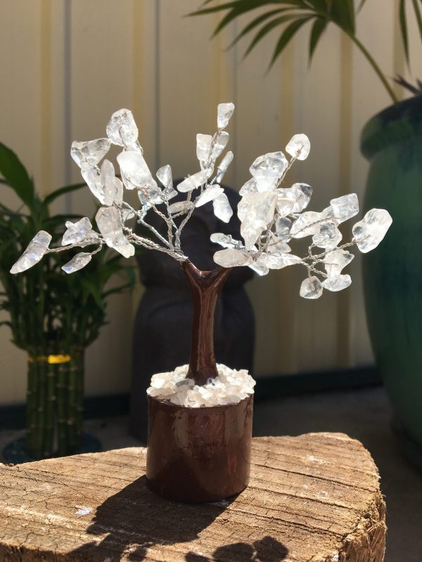 TREES clear quartz 12cm 60 beads