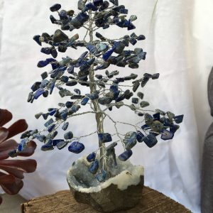 TREES lapis lazuli on cluster base 22cm 300 beads (each)