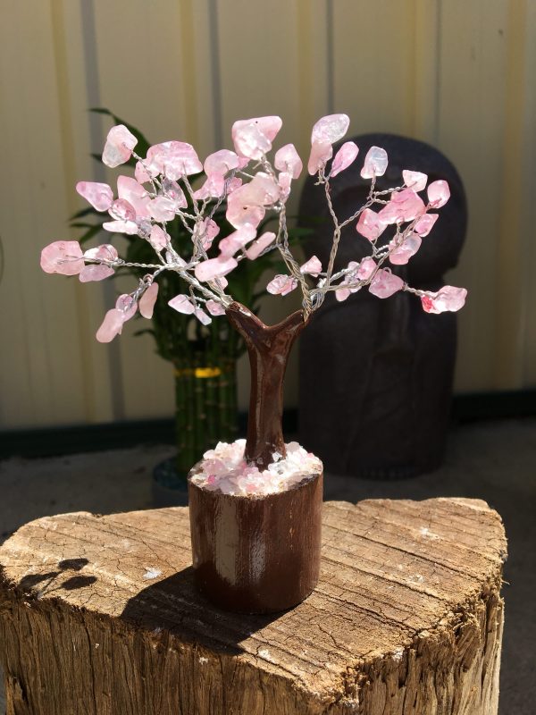 TREES rose quartz 12cm 60 beads (each)