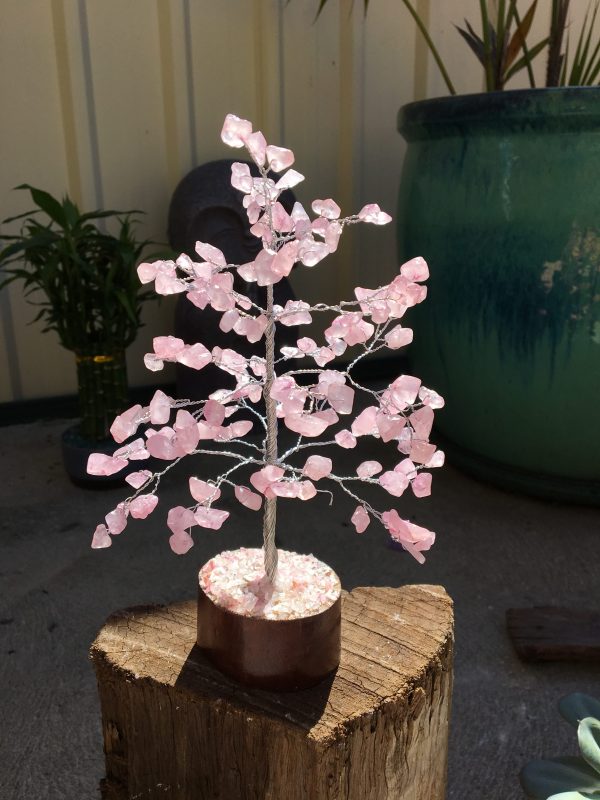 TREES rose quartz 20cm 160 beads (each)