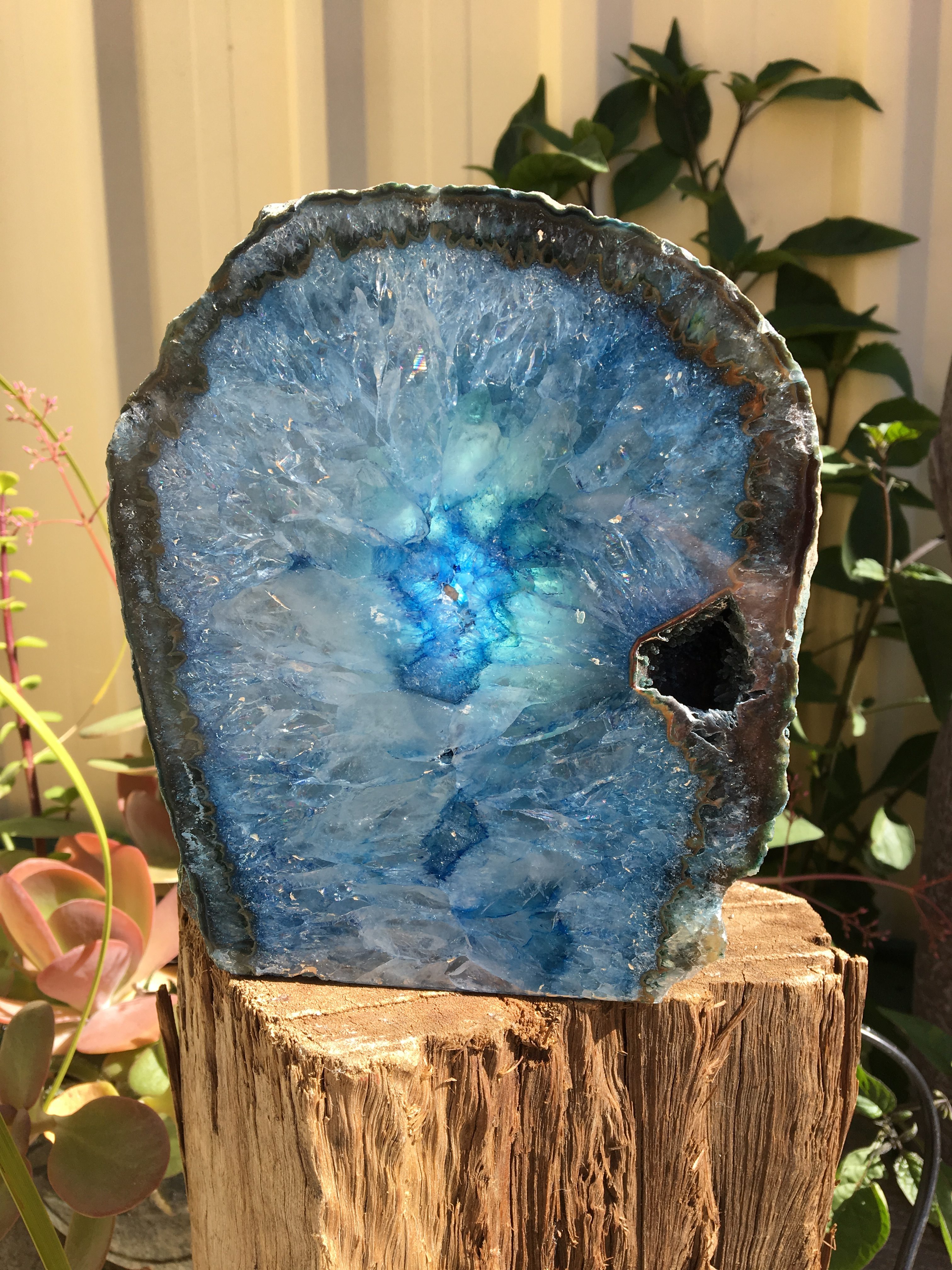 LAMPS Blue Agate lamp (each) Crystal Empire Wholesale