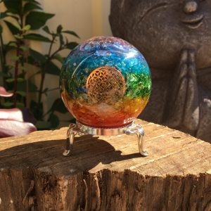 ORGANITE dyed chakra sphere 6cm (each)