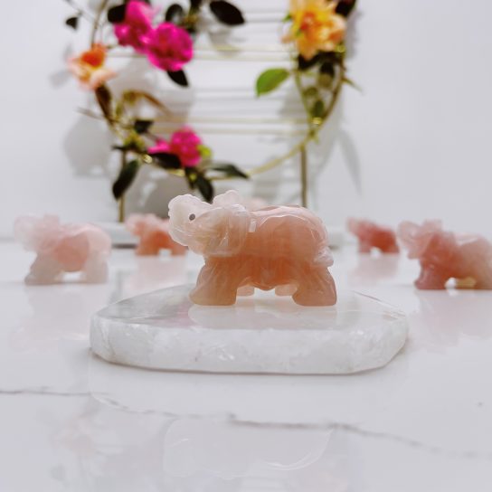 Rose Quartz Elephant 5cm Crystal Empire Wholesale